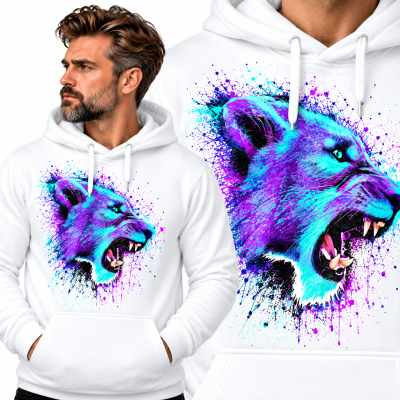 BLUZA Z KAPTUREM ZWIERZĘTA  LEW 2